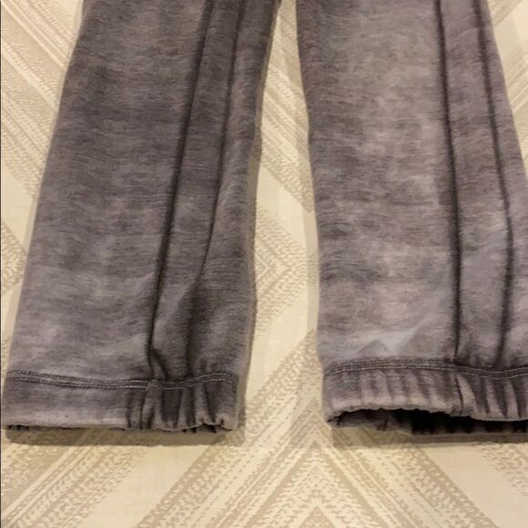 Chic2Chic Grey Faded Smiley Face Tie Sweatpants - Picture 4 of 6